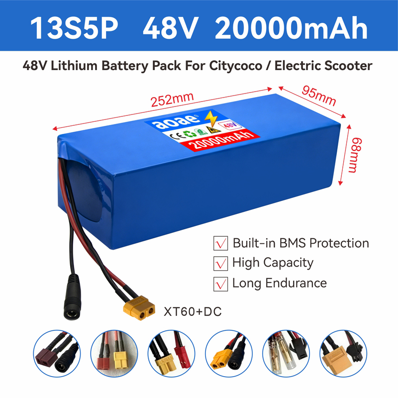 60V 30Ah Electric Scooter Battery - Аккумулятор для электросамоката 48В 13S5P 20Ач,
