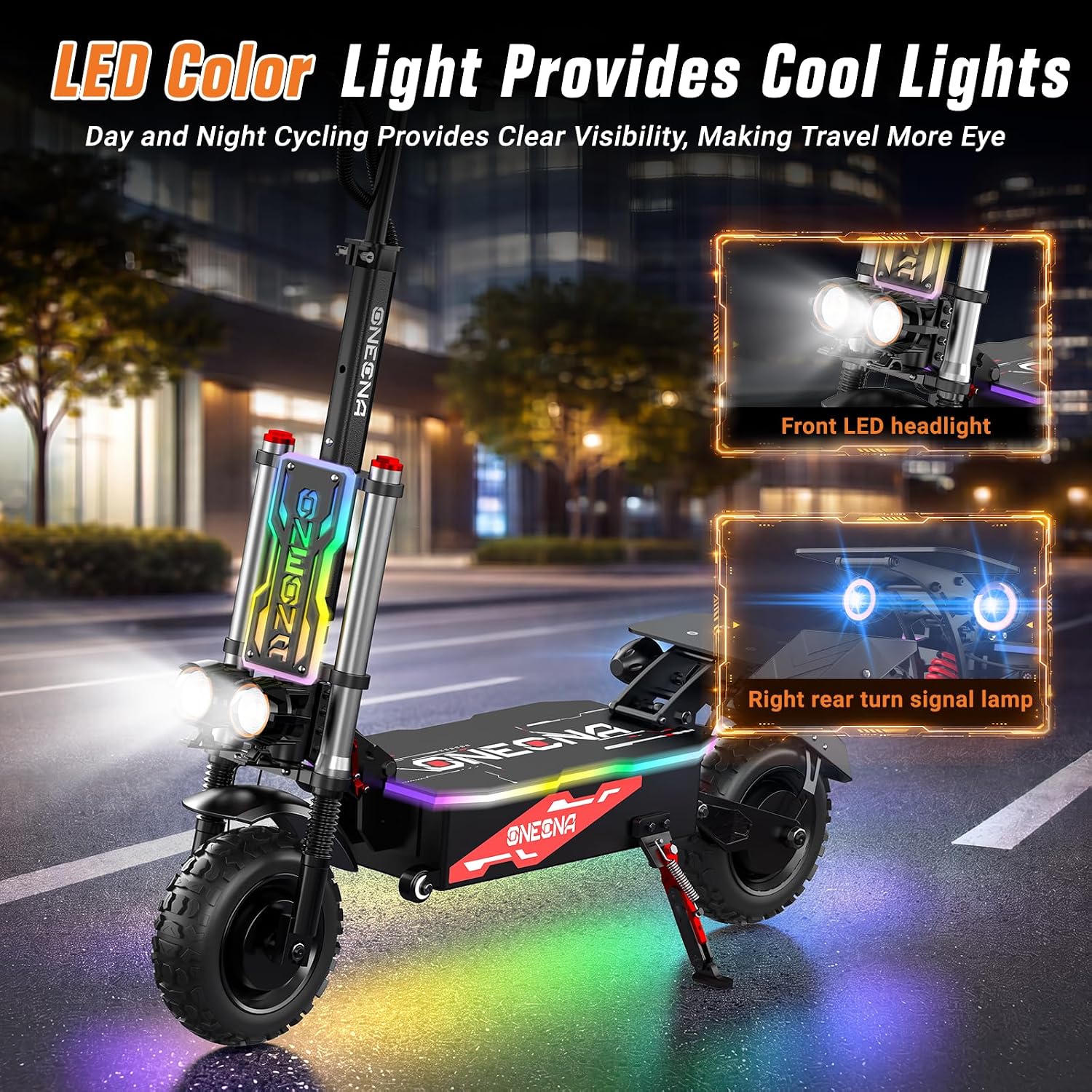 ONECNA GT8PRO – электрический  – обзор и цена 60V 5600W Dual Motor Electric Scooter